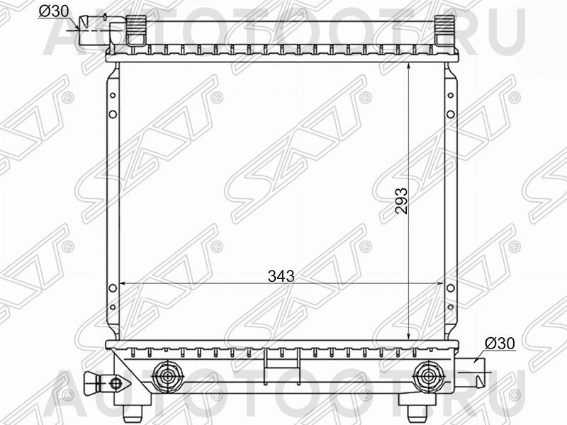 Радиатор охлаждения, АКПП, бензин M102 1.8/2.0 -MB00032 Sat для MERCEDES E-CLASS