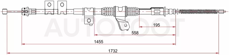 Трос ручного тормоза MITSUBISHI PAJERO III V60/V70/MONTERO II 00-06 RH