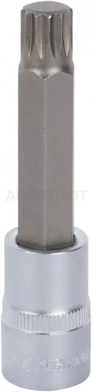 Головка торцевая 1/2" со вставкой SPLINE M14, L=100мм - Артикул ATBS69 - Производитель Airline - Фото, Отзывы, Цены