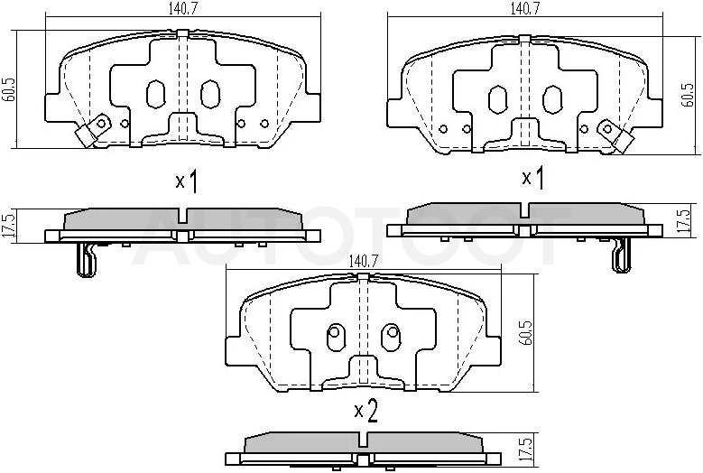 Колодки тормозные (Спереди) Kia Ceed 12-16 / Cerato 13-16 / Optima 10-16 / Hyundai Genesis 08-14 / Grandeur 11-16 / i30 11-15