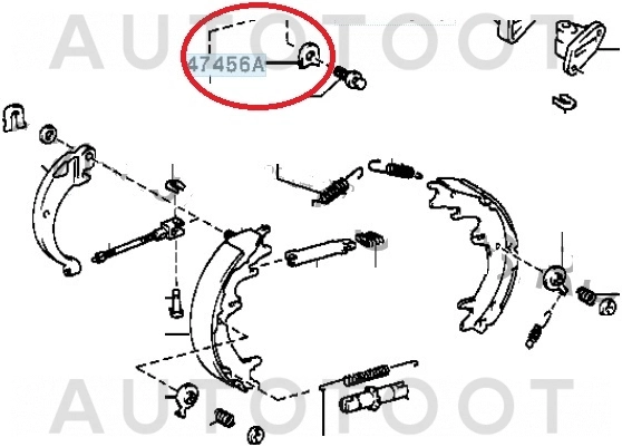 Штифт тормозной колодки -  для TOYOTA LAND CRUISER, LEXUS LX470
