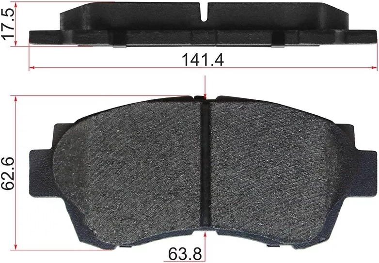 Колодки тормозные (Спереди) Toyota Camry (XV20) 86-02 / Crown 91-07 / Mark II (X90,X100,X110) 92-04 / Lexus GS 93-97 / LS 89-00 / Toyota Altezza 98-05 / Aristo 91-97 / Brevis 01-07 / Camry 96-01