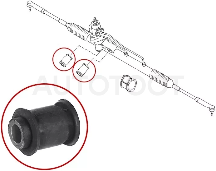 Сайлентблок рулевой рейки Nissan Cefiro 98-03 / Maxima 95-00 - Артикул ST544445Y500B - Производитель Sat - Фото, Отзывы, Цены
