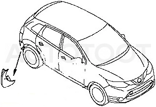 Брызговик задний правый -STDT66064B1 Sat для NISSAN QASHQAI