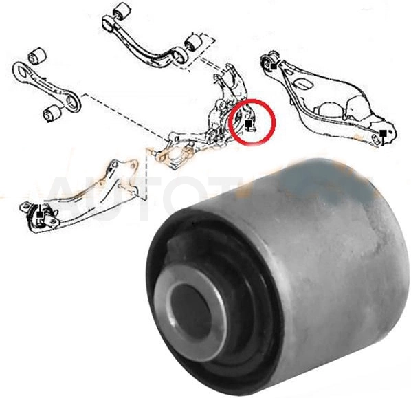 Сайлентблок задней цапфы нижний -STGS1D2611XBU Sat для MAZDA 6 (ATENZA)