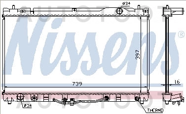Радиатор охлаждения AT 3L -TY0003MCV30 Sat для TOYOTA CAMRY, LEXUS ES300