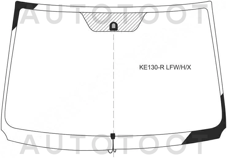 Стекло лобовое с обогревом щеток в клей -  для TOYOTA COROLLA FIELDER