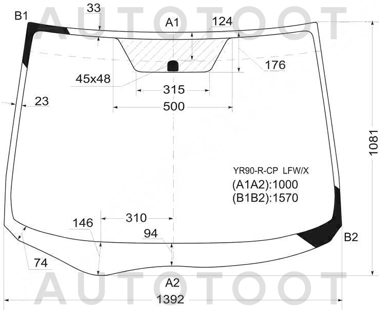 Стекло лобовое в клей -  для TOYOTA NOAH