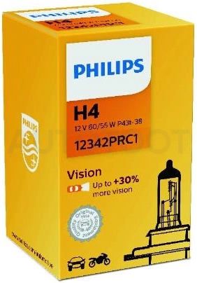 Лампа H4 Philips +30%