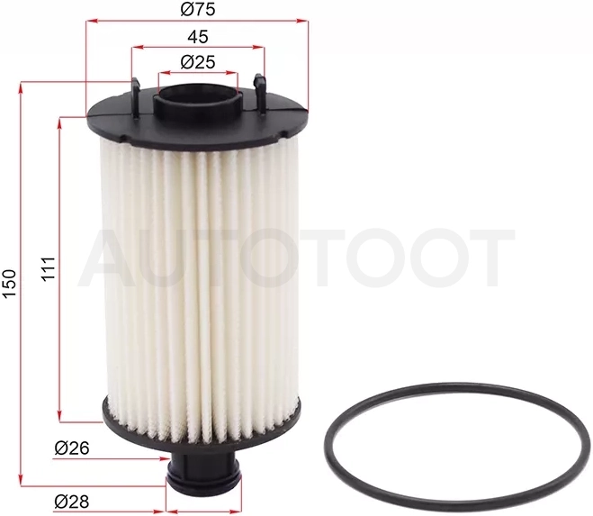 Фильтр масляный (картридж) LR DISCOVERY IV/V 3.0 13-/RANGE ROVER 3.0/5.0 09-/RANGE ROVER SPORT 3.0/5