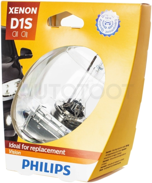 Лампа D1S PHILIPS 35w Xenon Vision 4600K 85v