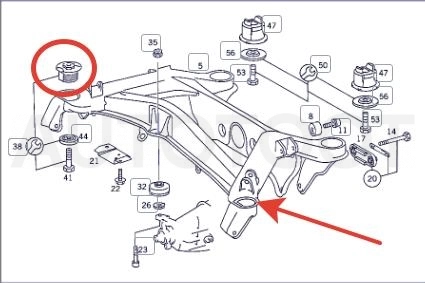 Сайлентблок заднего подрамника передний -C8940 LYNXauto для MERCEDES C-CLASS, MERCEDES E-CLASS