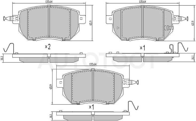 Колодки тормозные (Спереди) Infiniti FX35 02-08 / Nissan Murano 07-16 / Infiniti FX45 02-09