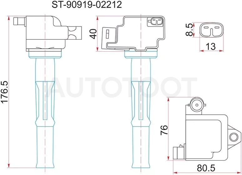 Катушка зажигания 5VZ-FE VZJ9#/12#, VZN18#/21# 95 - Артикул ST9091902212 - Производитель Sat - Фото, Отзывы, Цены