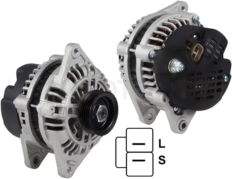 Генератор HYUNDAI ACCENT 1,5 97-99/ELANTRA 1,8/2,0 96-00/HYUNDAI TIBURON 1,8/2,0 97-01 12V 90A