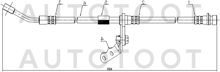 Шланг тормозной передний левый -  для HONDA CIVIC
