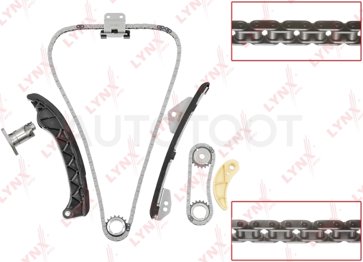 Ремкомплект цепи ГРМ 1, 6/1, 8 1/2ZR-FE -TK0042 LYNXauto для TOYOTA AURIS, TOYOTA COROLLA, TOYOTA PRIUS