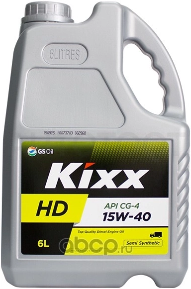 15W-40 KIXX HD Масло моторное полусинтетика 6л (DYNAMIC 15W-40) CG-4