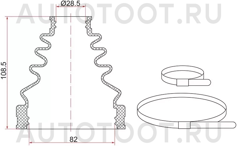 Пыльник шруса внутренний -C1530T Sat для TOYOTA LAND CRUISER PRADO