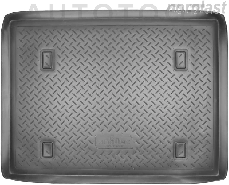 Коврик в багажник NORPLAST, черный, полиуретан -  для RENAULT KANGOO