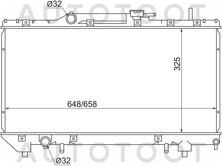 Радиатор охлаждения MT 1.8 / 1.5 / 7AFT (см. примечание) -TY0002AT190 Sat для TOYOTA CARINA, TOYOTA CALDINA
