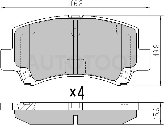 Колодки тормозные (Спереди) Chery QQ6 S21 06-11 / Suzuki Wagon R 00-05 / Wagon R Plus 99-06 / Wagon R Solio 00-05 / Wagon R Wide 97-99