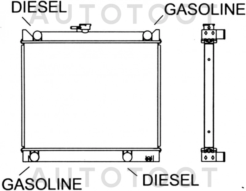 Радиатор охлаждения AT MT (бензин) -  для GREAT WALL HOVER