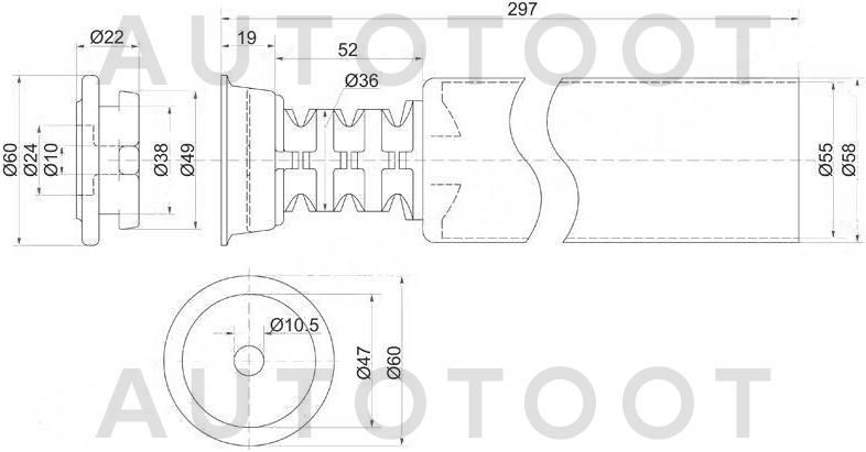 Пыльник заднего амортизатора -1014002432 Geely для TOYOTA BB, TOYOTA PLATZ, TOYOTA ECHO, TOYOTA FUN CARGO, TOYOTA VITZ, TOYOTA YARIS, TOYOTA YARIS VERSO, TOYOTA SUCCEED, TOYOTA PROBOX