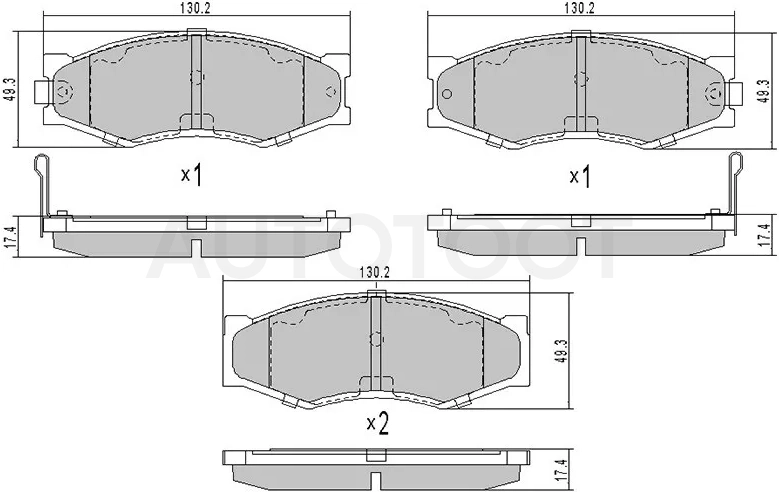 Колодки тормозные (Спереди) Nissan Atlas F 92-07 / Cedric 83-04 / Datsun 85-96 / Gloria 83-99