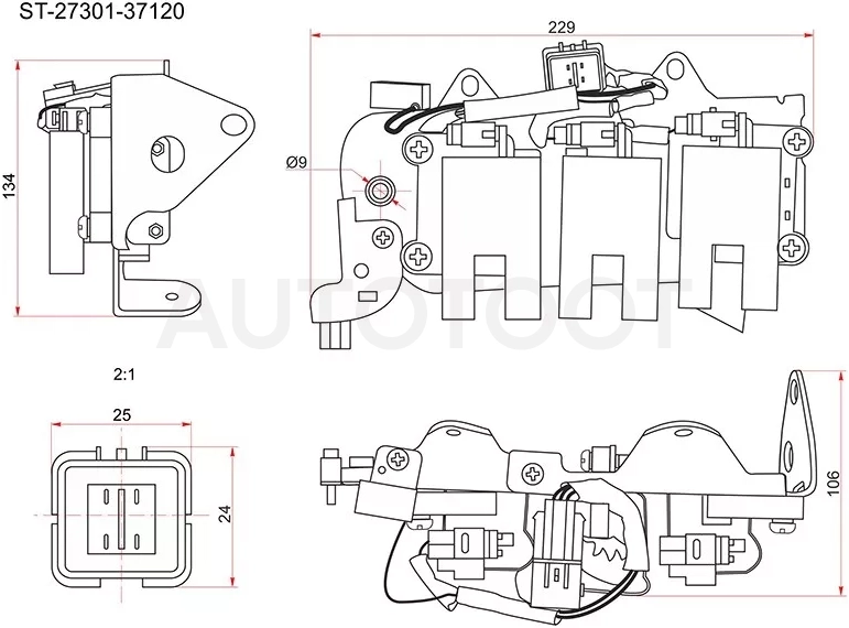 Катушка зажигания HYUNDAI SANTA FE 01-06 (модуль) - Артикул ST2730137120 - Производитель Sat - Фото, Отзывы, Цены