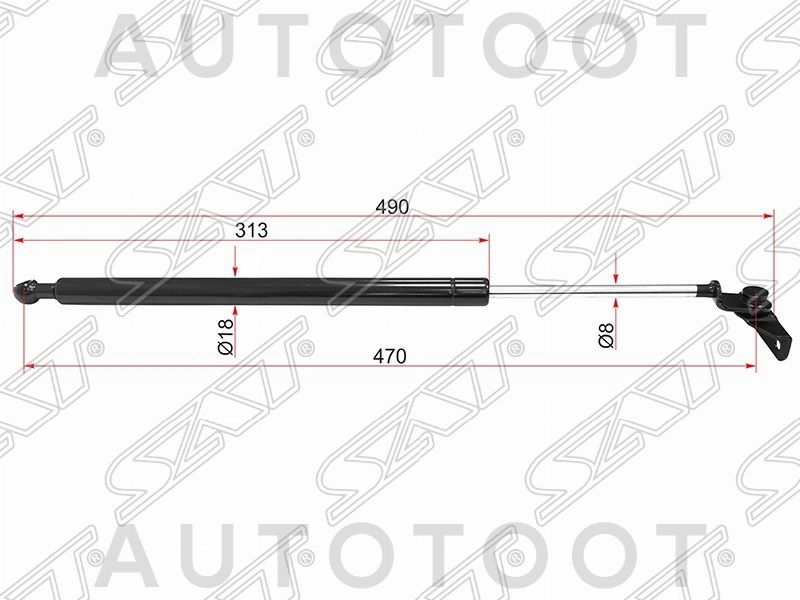 Амортизатор капота левый=правый -ST57251FG010 Sat для SUBARU IMPREZA