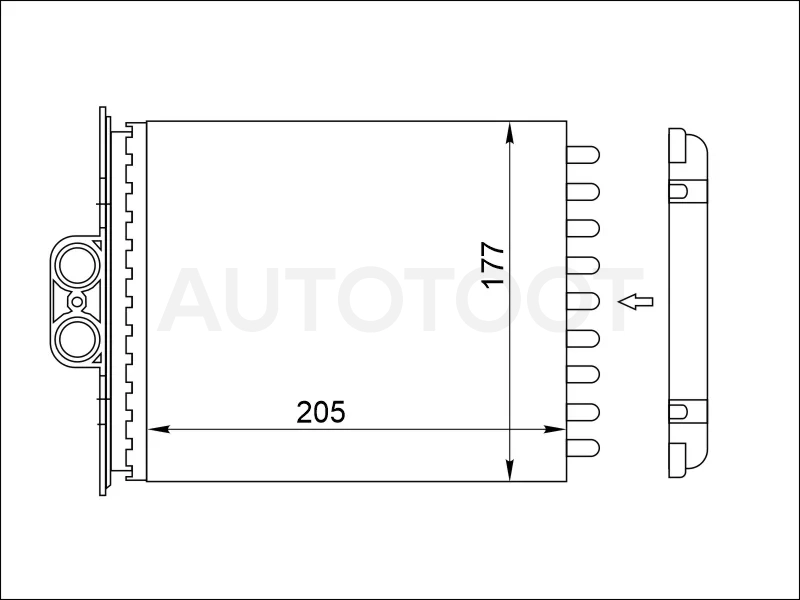 Радиатор отопителя салона Opel Vectra 95-03 / Saab 9-5 97-10