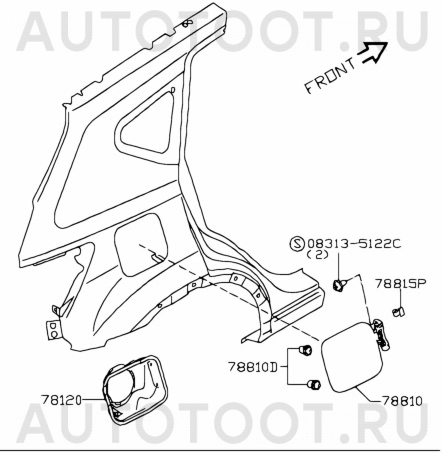 Крыло заднее правое -STDT650641 Sat для NISSAN QASHQAI