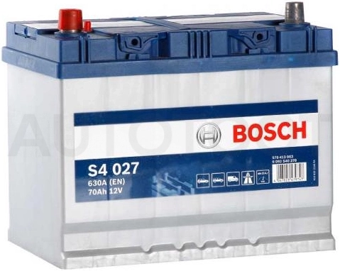 Аккумулятор BOSCH 70Ah 630A прямая полярность(+-)