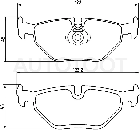Колодки тормозные (Сзади) BMW 3-Series 90-00 / 5-Series 95-04 / Mercedes-Benz C-Class 93-01 / E-Class 95-03 / CLK-Class 97-02 / SLK-Class 96-04