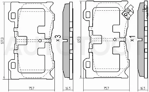 Колодки тормозные передние -STD10601TG1C Sat для INFINITI FX35/45