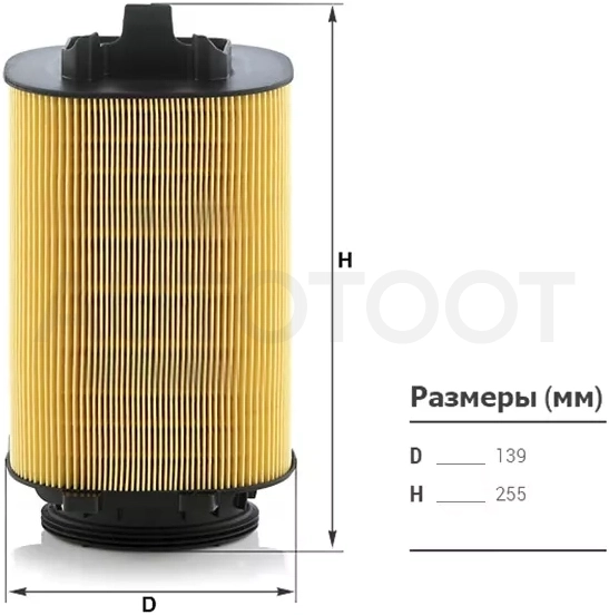 Фильтр воздушный MERCEDES C-CLASS W204 12-14/E-CLASS W212 13-16/GLC X253 15-/GLK X204 13-15/INFINITI