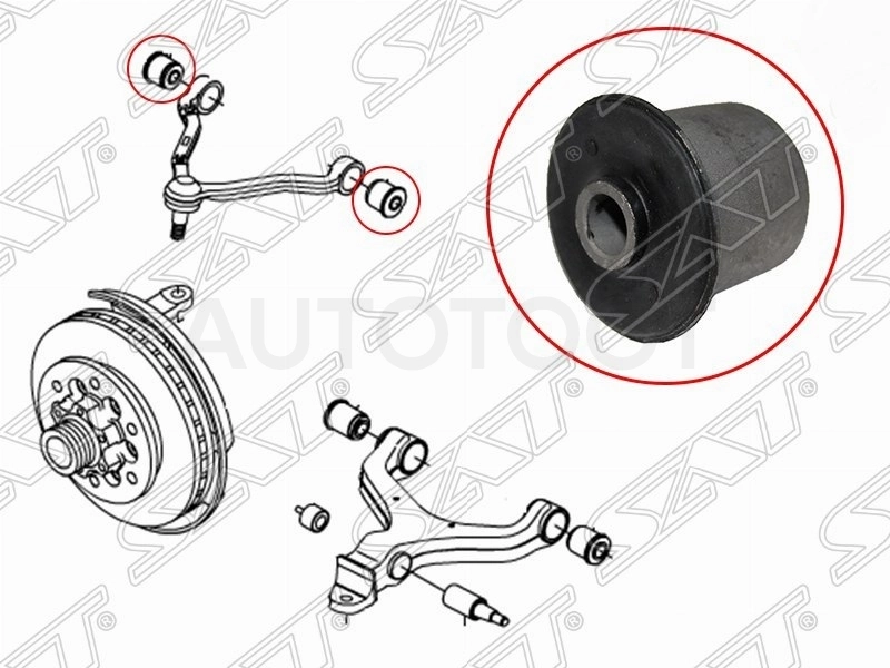 Сайлентблок переднего верхнего рычага -ST4441208000 Sat для SSANGYONG ACTYON, SSANGYONG KYRON, SSANGYONG REXTON