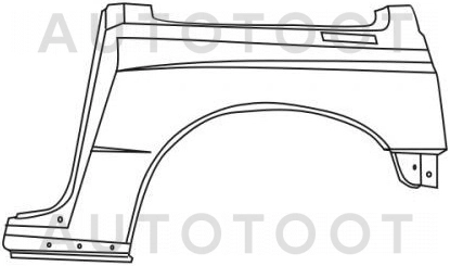 Крыло заднее левое (3 дв) -  для SUZUKI VITARA