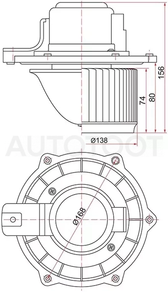 Мотор отопителя салона (Левый руль) Chevrolet Lacetti 04-13 - Артикул ST96554418 - Производитель Sat - Фото, Отзывы, Цены