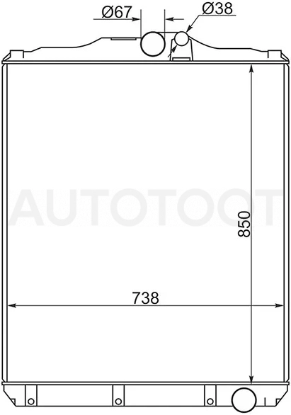 Радиатор Mitsubishi Fuso Supergreat 96