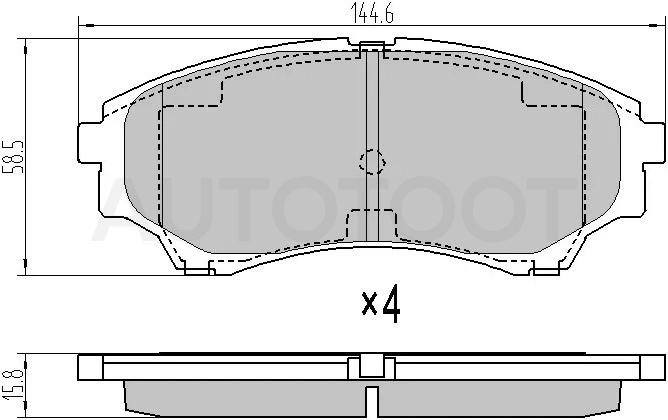Колодки тормозные (Спереди) Ford Ranger USA 97-11 / Mazda B-Series 98-06 / BT-50 06-12