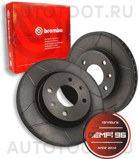 Диск тормозной Brembo (R14, с насечками) -  для LADA (ВАЗ) PRIORA, LADA (ВАЗ) GRANTA