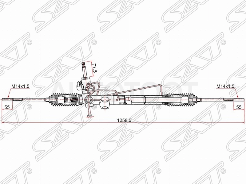 Рейка рулевая -R20441NW Motorherz для MITSUBISHI LANCER
