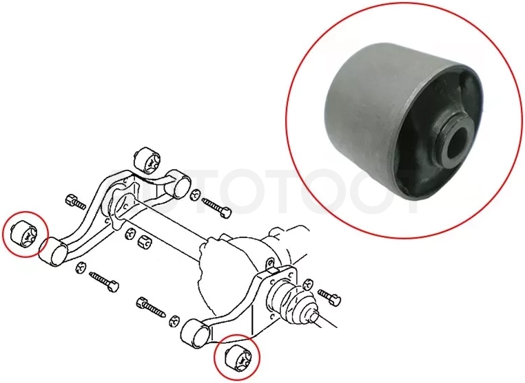 Сайлентблок опоры двигателя Mitsubishi Delica 94-07 / L200 07 - Артикул STMR374574 - Производитель Sat - Фото, Отзывы, Цены
