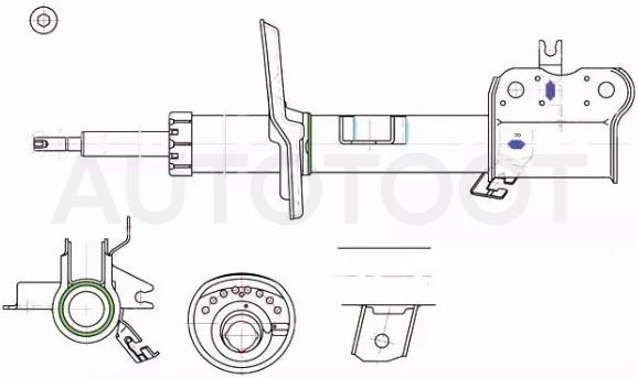 Стойка передняя Nissan Qashqai 06-13 / X-Trail 07-22 - Артикул STE4302JD04A - Производитель Sat - Фото, Отзывы, Цены