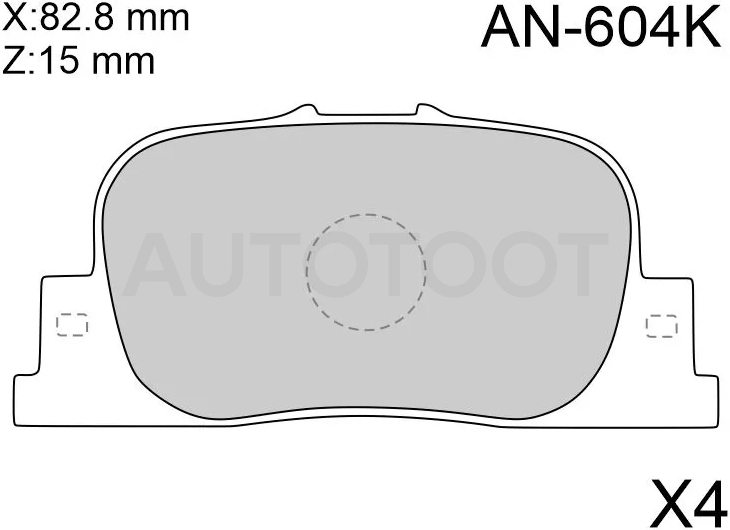 Колодки тормозные (Сзади) Toyota Caldina (T240) 02-07 / Camry 99-01 / Prius (NHW20) 03-11 / Vista 98-03 / BYD F3 05-14 / Lifan Solano 10-16 / Scion tC 04-10 / Toyota Camry 96-01 / Mark II Wagon Qualis 97-02 / Opa 00-05 / Vista Ardeo 98-03