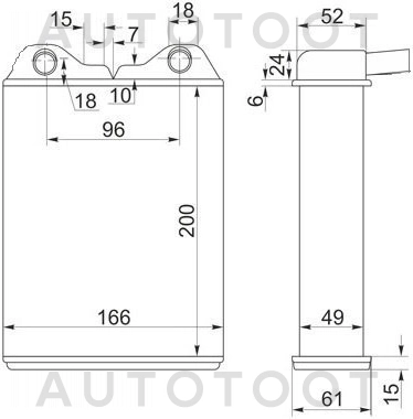 Радиатор отопителя салона -STTY883950 Sat для TOYOTA LAND CRUISER