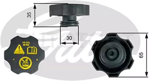Крышка расширительного бачка OPEL ASTRA J 10-15/INSIGNIA 08-15/MOKKA 12-15