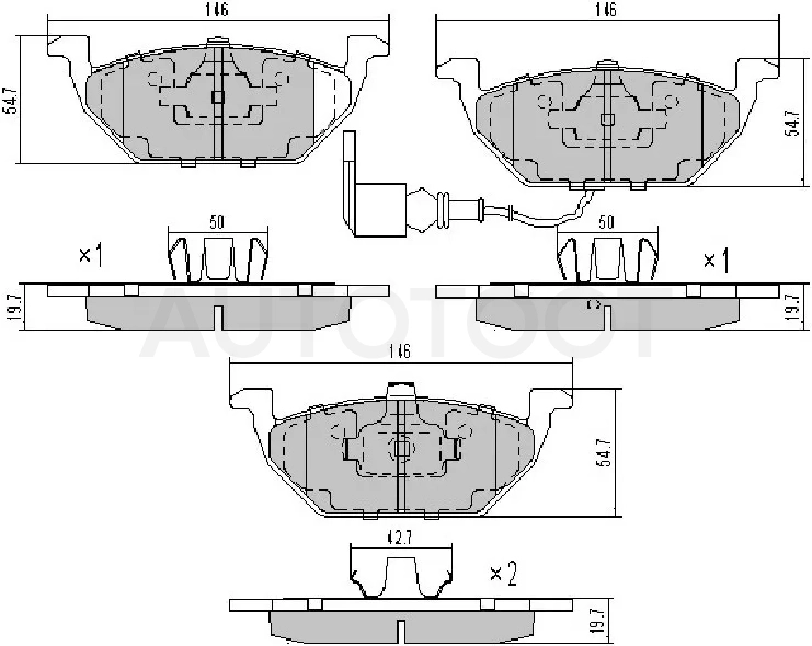 Колодки тормозные (Спереди) Audi A3 96-13 / Skoda Octavia 96-13 / Rapid 12-20 / Volkswagen Golf 97-17 / Jetta 98- / Polo 01-20 / Audi A1 10-18 / A2 99-05 / S3 96-12 / Jetta VA3 19- / SEAT Altea 04-15 / Cordoba 03-06 / Ibiza 02-15 / Leon 98-12 / Skoda Citi